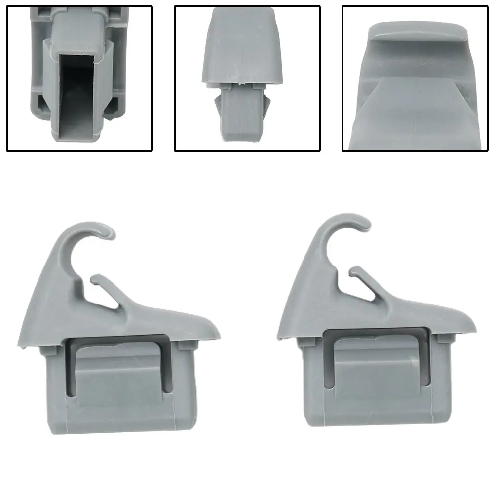 Car Holder Clip Front Grey Interior Truck Left MR654343 Plastic Right Sun Visor Top Easy Installation Easy Clean