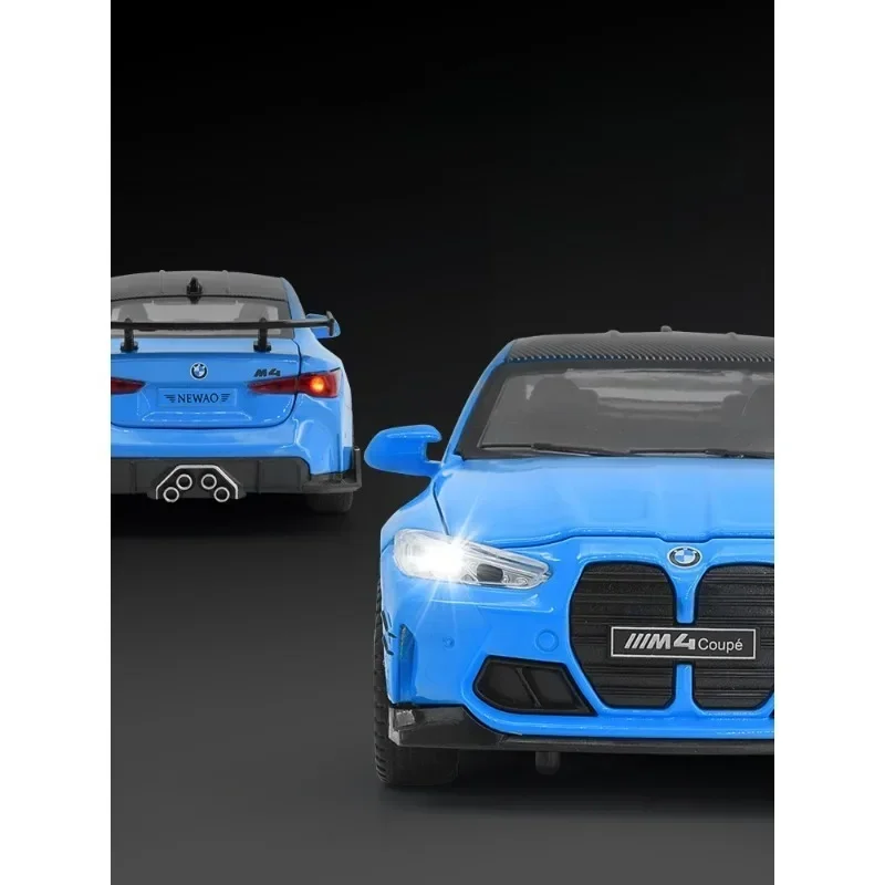 1: 32 Car Model for BMW M4 GT3 M8 X5 Gtr Version Coupe Simulation Alloy Small Model Decorations Gifts Sound and Light Effects