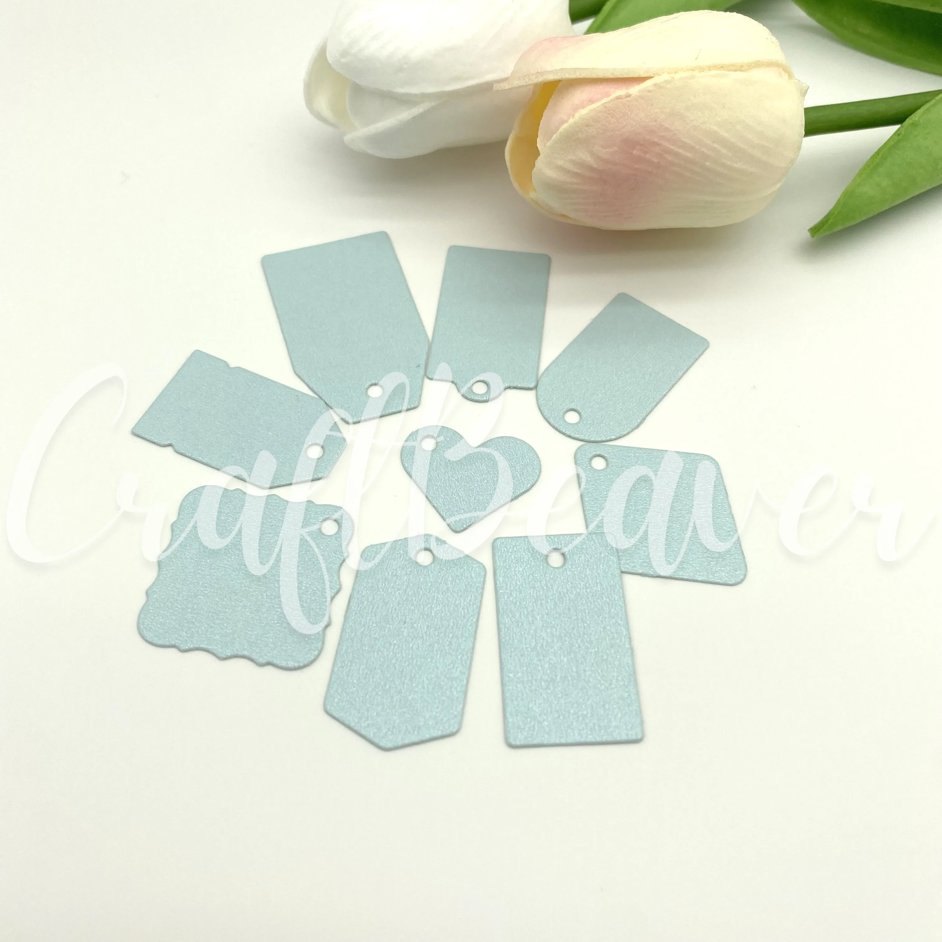 9PCs Tag Label Frame Metal Cutting Dies Embossing Scrapbooking Card Decoration Photo Album Paper DIY Gift