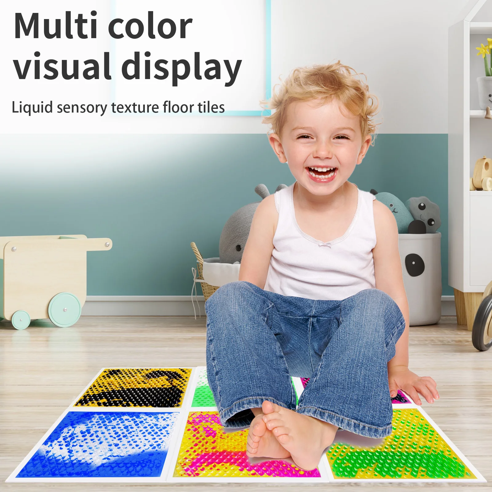 

Детский сенсорный игровой коврик. Подсветка: сенсорная сенсорная плитка и сенсорная плитка для ног для полных сенсорных развлечений.