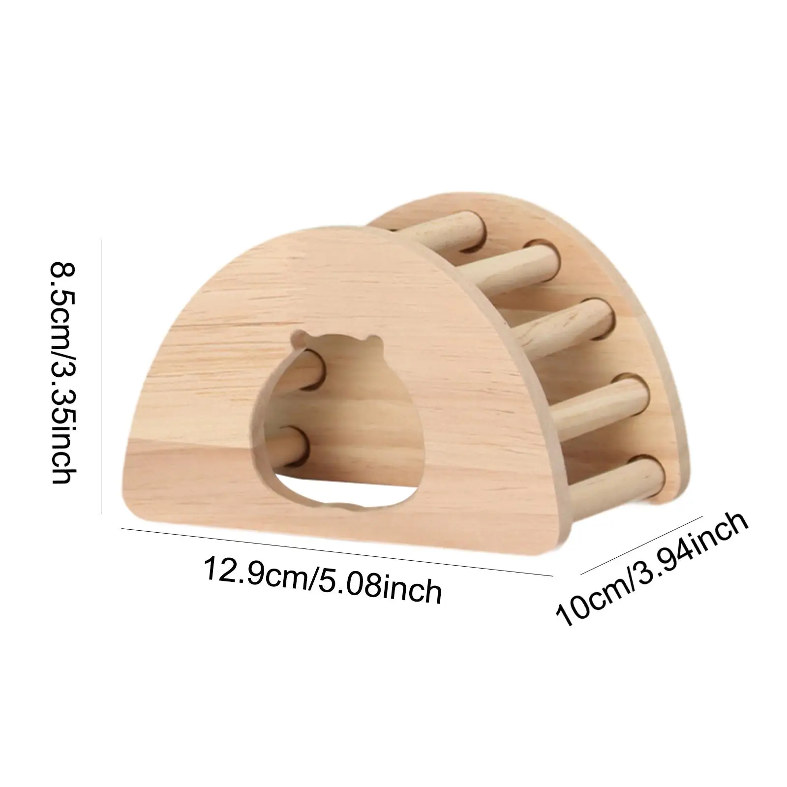 ハムスター用木製隠れ家ケージ、隠れ家アクセサリー、プレイレスト、小屋の装飾、おもちゃの探索、小さなスナネズミ、ドワーフ