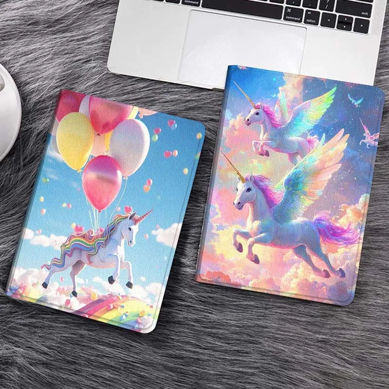

Cute Horse Rainbow Balloon For Huawei MediaPad T5 T10s M6 M5Lite SE Honor Tab 5 6 7 V7 V8 X8a X9a Pro Soft Tablet Case Gift