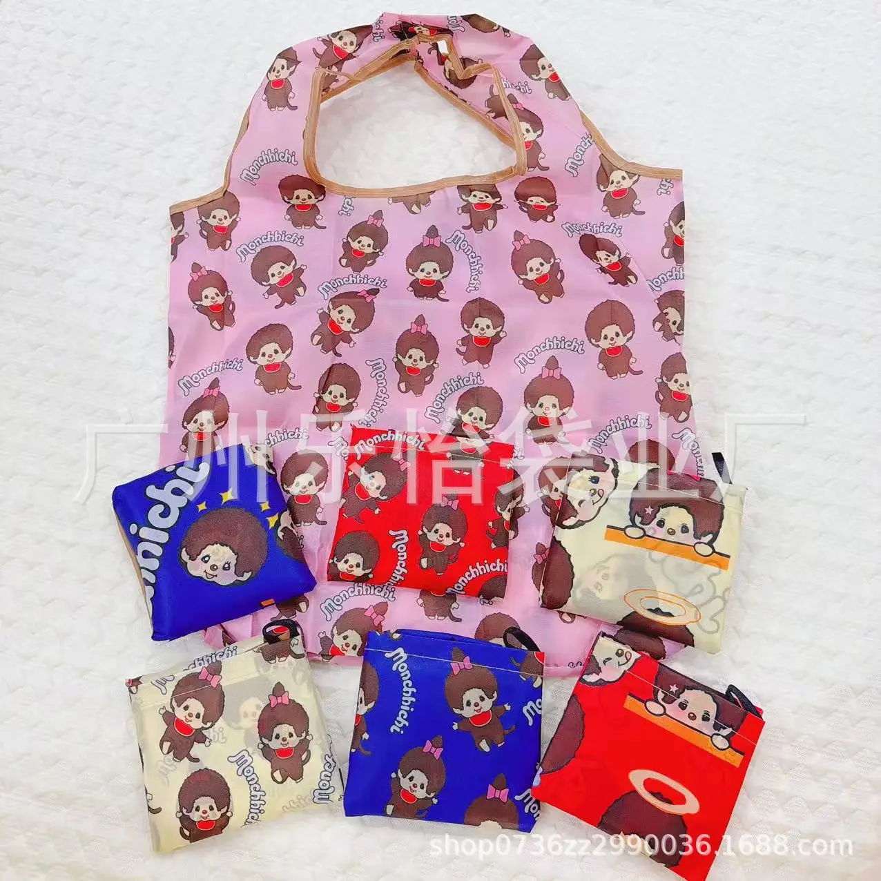 

Cartoon for Monqiqi Reusable Grocery Bags Large Washable Eco-friendly shopping bag Foldable Nylon Pocket Handbags