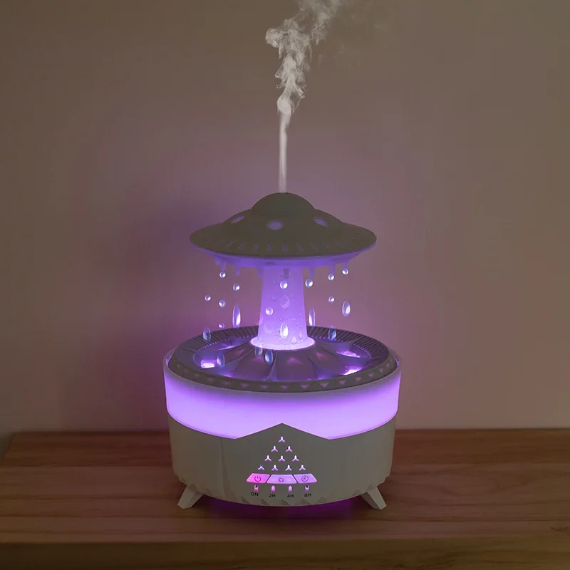 ใหม่มาถึง Cloud Rain Drop Humidifiers Noiseless แบบพกพาน้ําหยด Aromatherapy Diffuser Humidifier สําหรับ Home