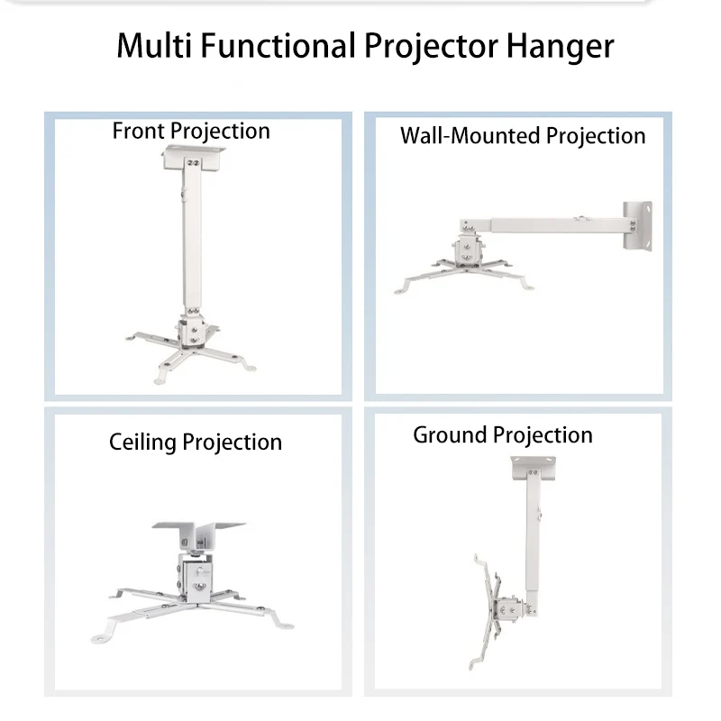 Thinyou Projector Mount Universal Stand Ceiling Adjustable Extendable strechable Mount Wall Holder Hanging Projection Bracke