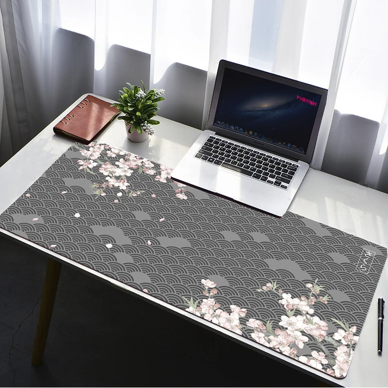 Large Pink Cherry Mouse Pad Waterproof Desktop Oil-proof Non-slip Desk Mat Gaming Accessories Pad Mouse Carpet Keyboard Gaming