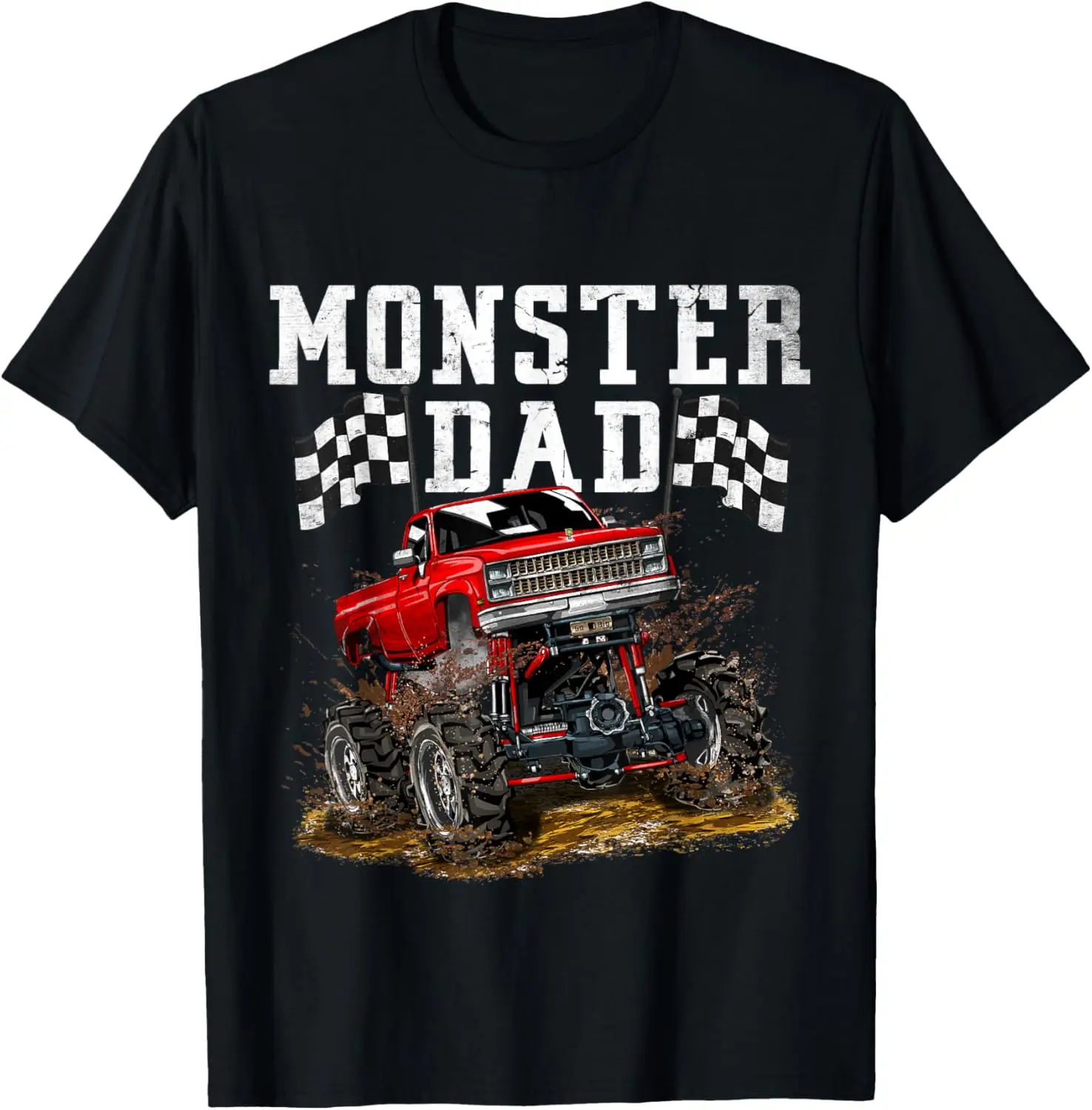 Monster Trucks Dad for Birthday Kid Father's Day Vintage T-Shirt