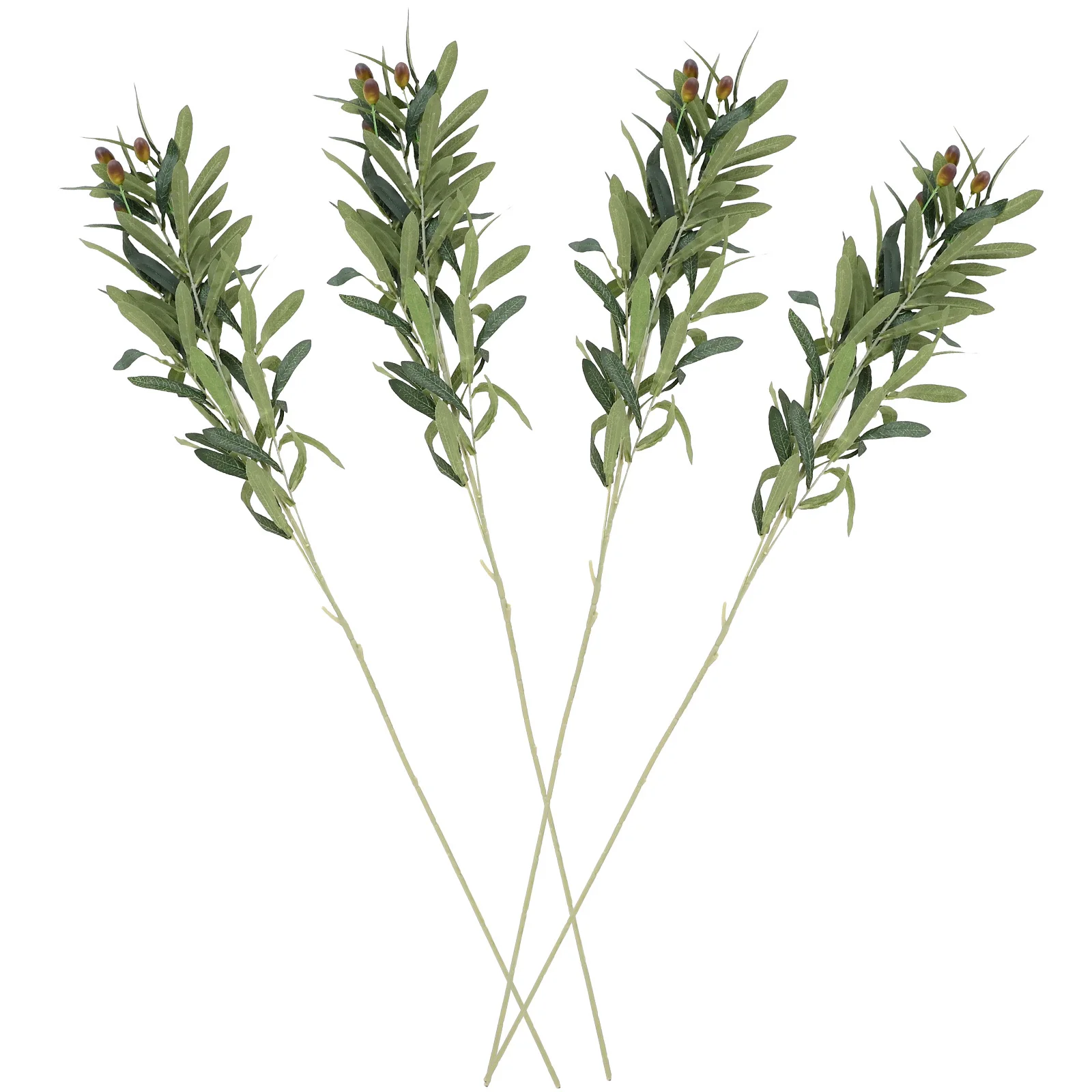 

5pcs Olive Branches Stems Artificial Plants Indoor Home Decor Fake Greenery For Vase Wedding Table Centerpiece Desktop Plant
