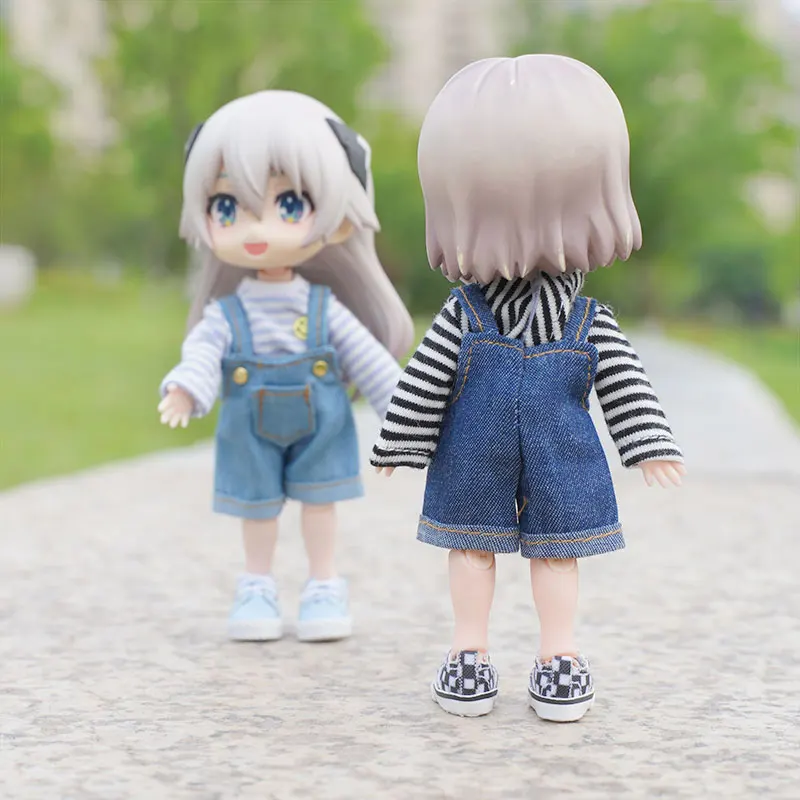 Ob11 Doll Clothes Bib Short Half Skirt 1 / 12bjd Doll Clothes Obitsu11 Dress Pleated Lattice Skirt bjd Doll Clothes Toy
