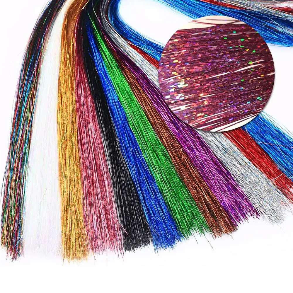 

1Pc Soft Holographic Flat Flash Tinsel Fly Tying Material Pike Trout Streamers Jig Fishing Hook Lure Fishing Tools Accessories