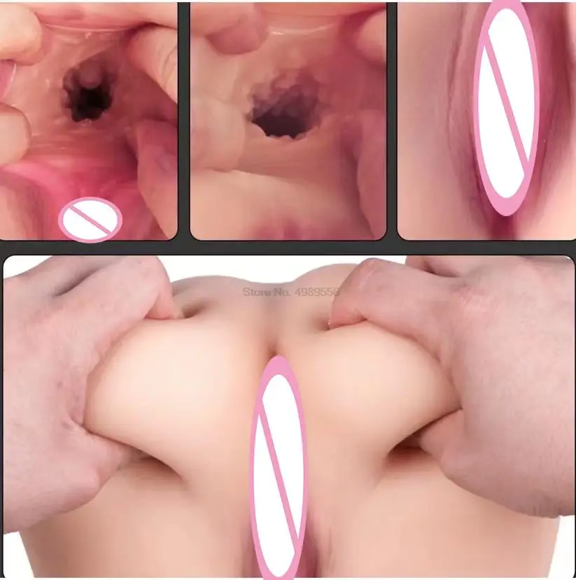 Real Pussy Anus Double Channels Tight Vagina Adult Sex Doll Toy for Men Masturbation Male Masturbator Voice Artificial Ass 18+