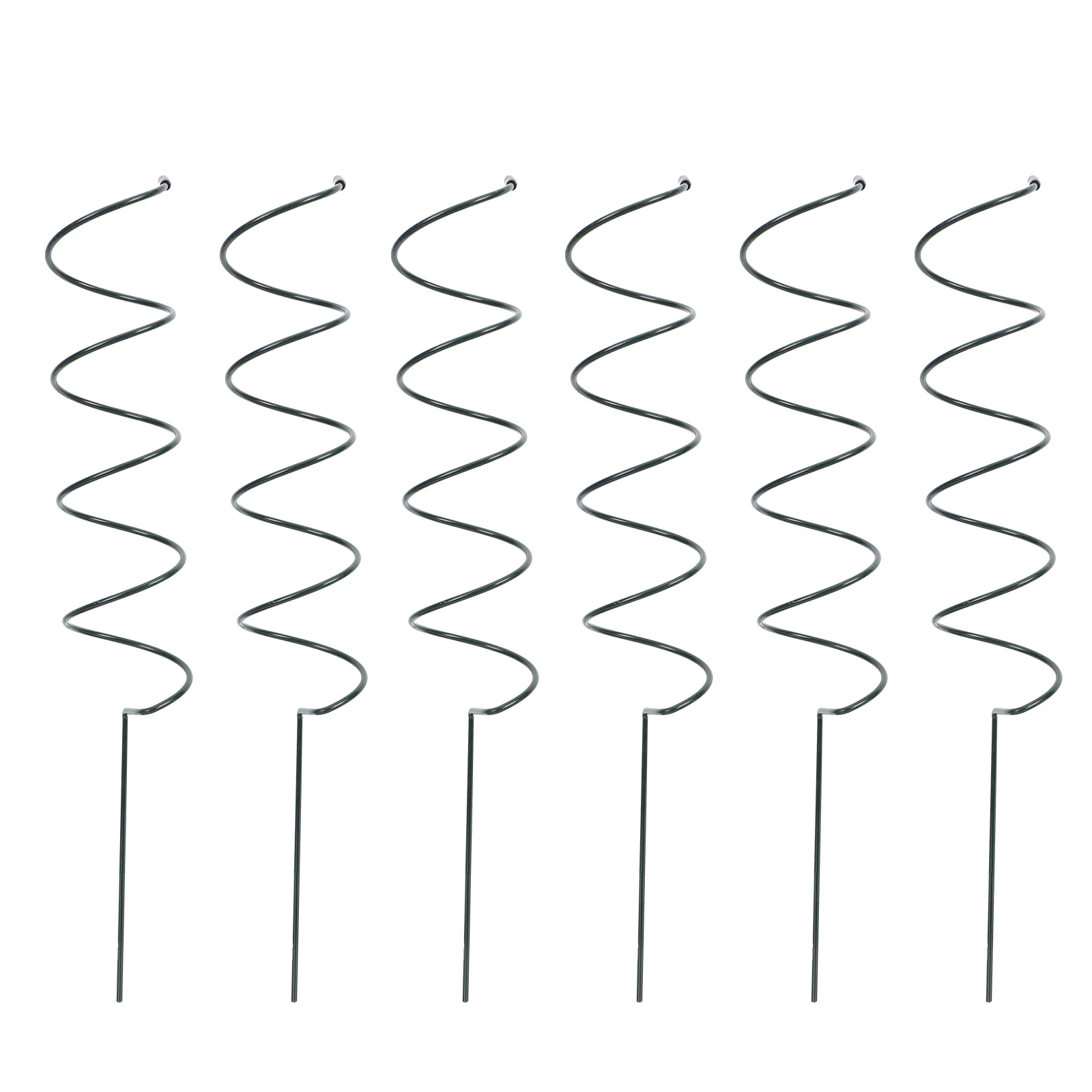 

6 Pcs Spiral Support For Plants Flower Supports Stand Type Stake Shape Scaffolding Peony Frame Wrought Iron