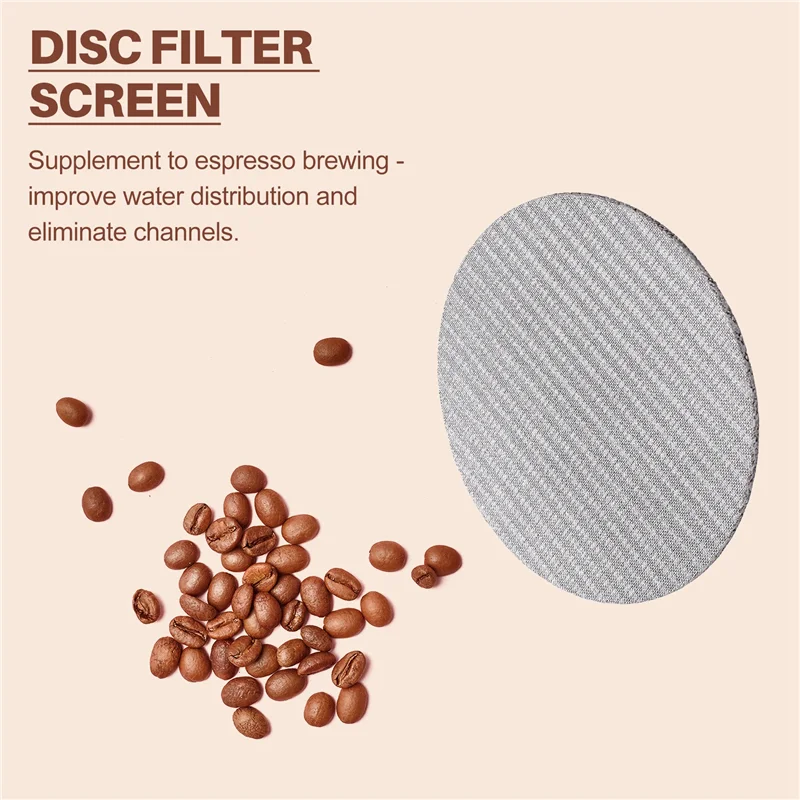 1PC Puck Screen/Espresso Portafilter Lower Shower Screen/Contact Screen - Stainless Steel 100 Micrometre