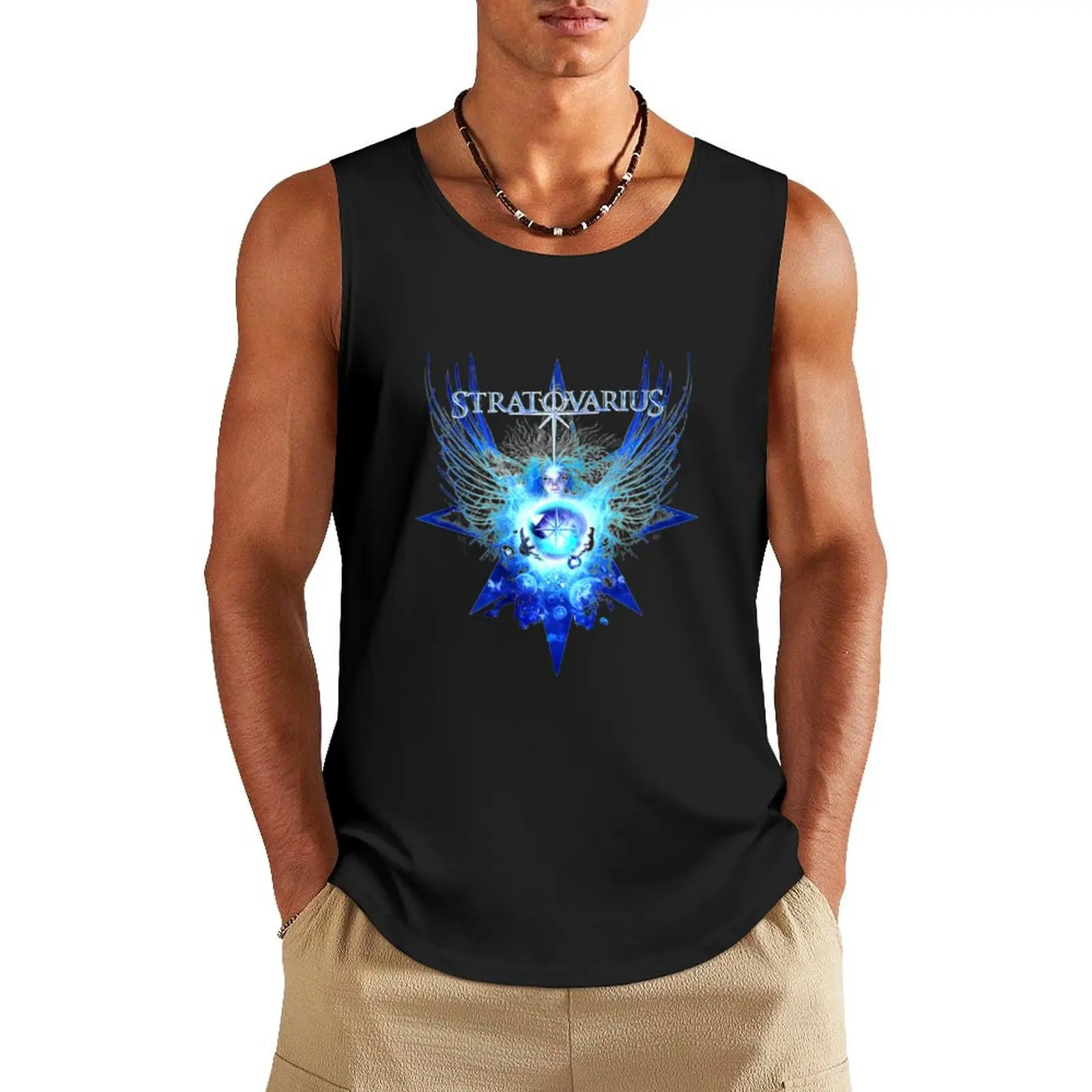 best selling of stratovarius Tank Top muscle t-shirt Body man male top anime gym