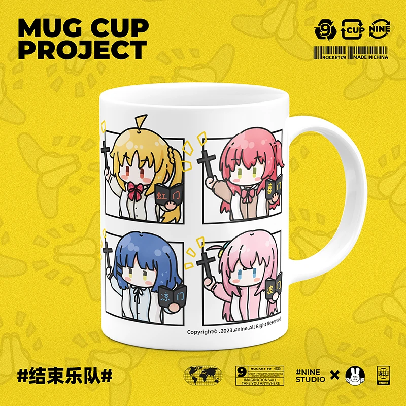 BOCCHI THE ROCK! Gotoh Hitori Kita Ikuyo Yamada Ryo Ijichi Nijika Original Fan Anime Peripheral Mug Cup