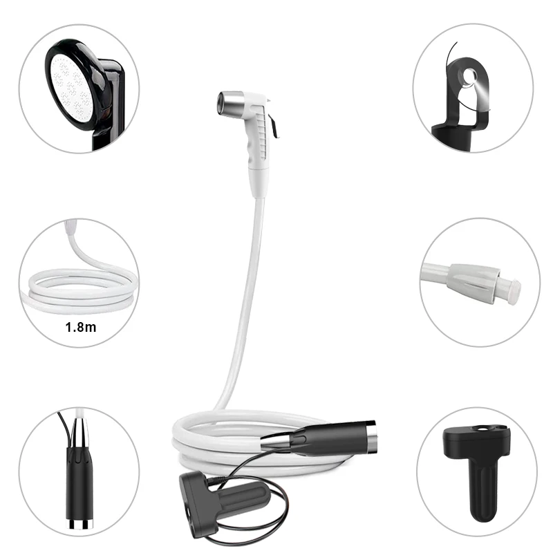 

Средства для личной чистки кемпинга Набор Shattaf Портативный биде Душ для душа для отеля, кемпинга, улицы и путешествий