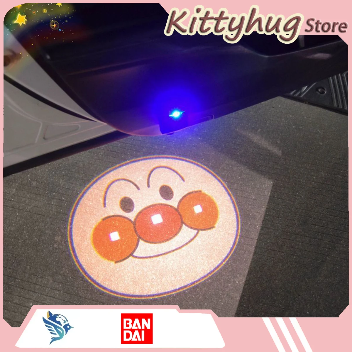 

Bandai Anpanman Car Carrying Lots Of Goods Charging Fee Wireless Welcome Light Car Door Projection Ambient Lighting