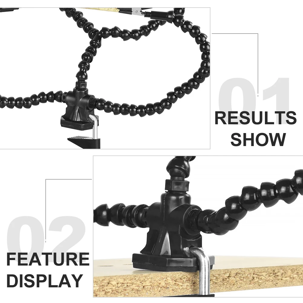 

1Set Adjustable Welding Table Soldering Helping Hand Platform Strong Grip Alligator Clips for Crafts Design Prototyping