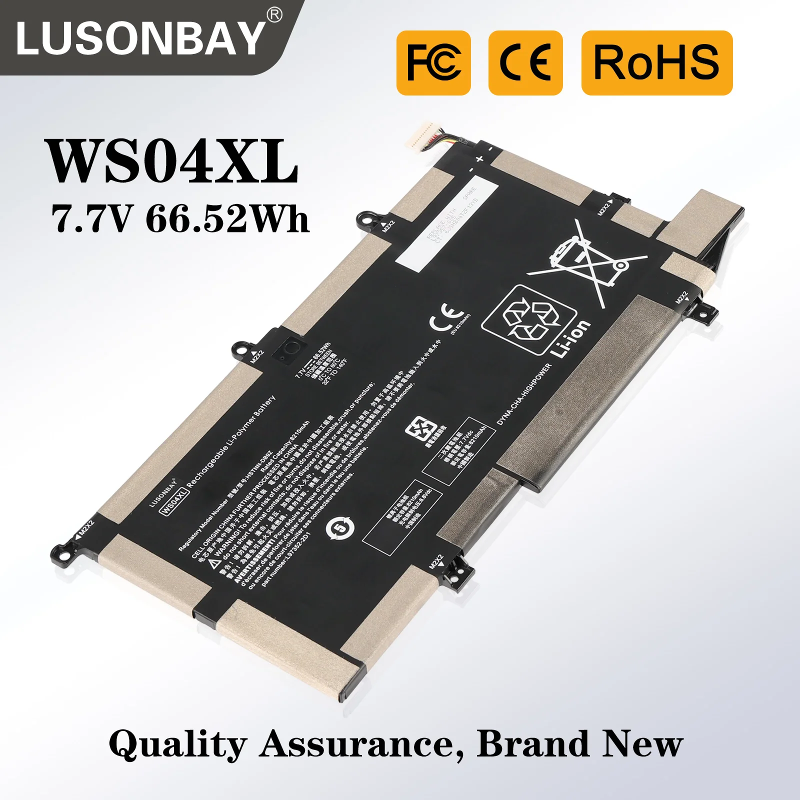 WS04XL New Laptop Battery for HP Spectre X360 14t-ea00 14-ea0002ni 14-ea0002nx 14-ea0003ns Series Notebook WSO4XL HSTNN-DB9Z