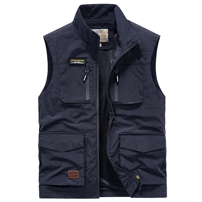 Gilet da campeggio esterno da uomo Gilet multitasche tattico militare Techwear Escursionismo Gilet da pesca Fotografia Safari Gilet cargo da uomo