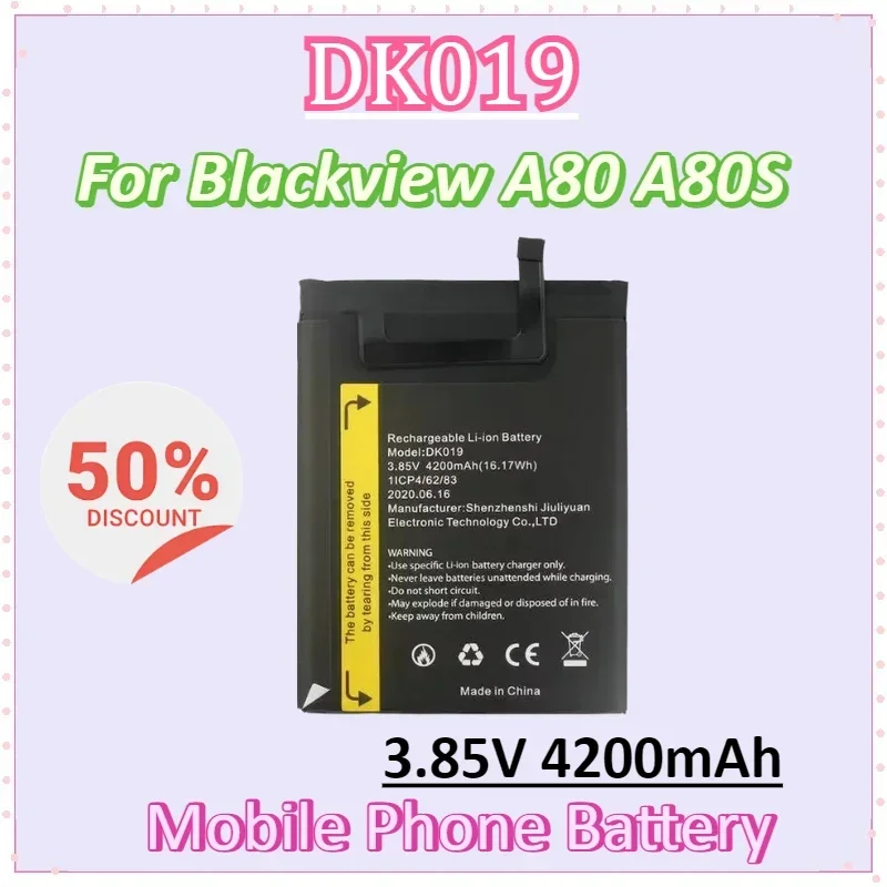 

DK019 3,85 В 4200 мАч аккумулятор мобильного телефона для Blackview A80 A80S аккумуляторная литий-ионная аккумуляторная батарея запасная часть