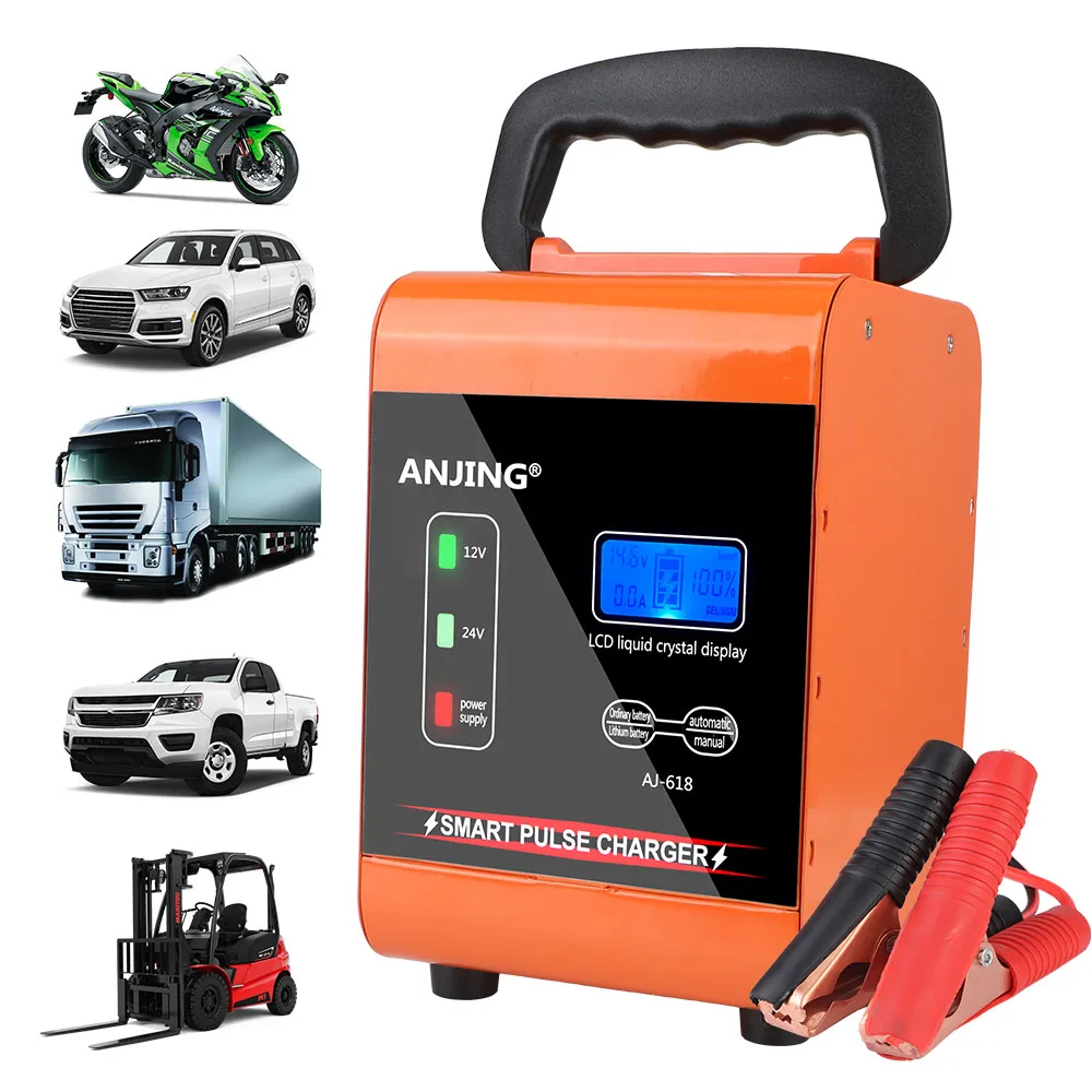 

For Motorcycle SUV Truck Car Battery Smart Car Battery Charger Pulse Repair Battery Charging Intelligent Multifunctional 400W