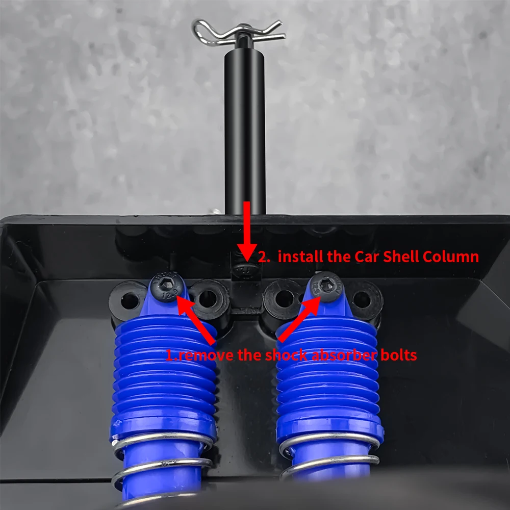 YEAHRUN-montaje de poste de cuerpo de aleación de aluminio, columna de carcasa delantera y trasera para Tamiya 1/10, piezas de actualización de camión Clod Buster