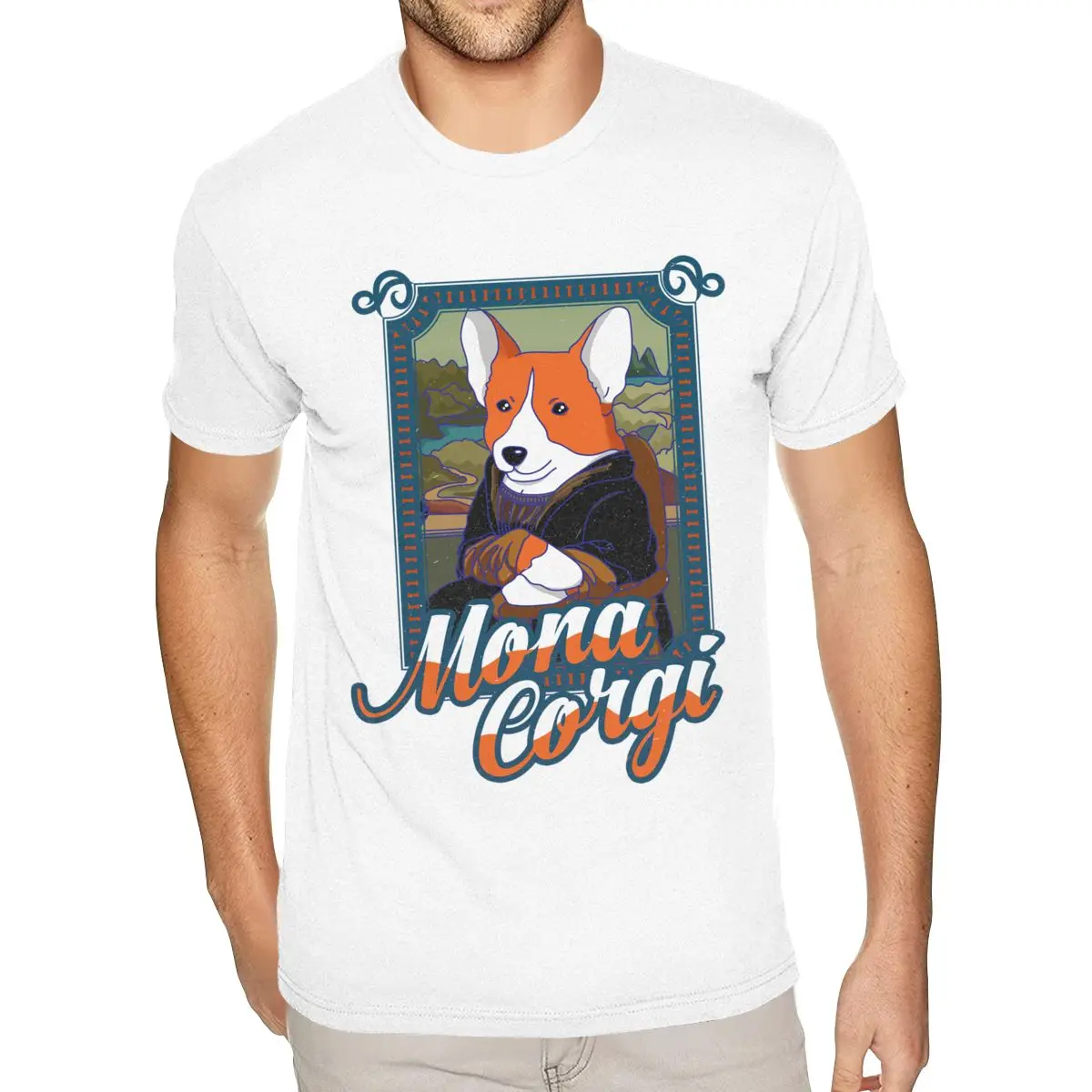 

Mona Corgi Shirts Plus Size Male's Crazy Tee Shirts