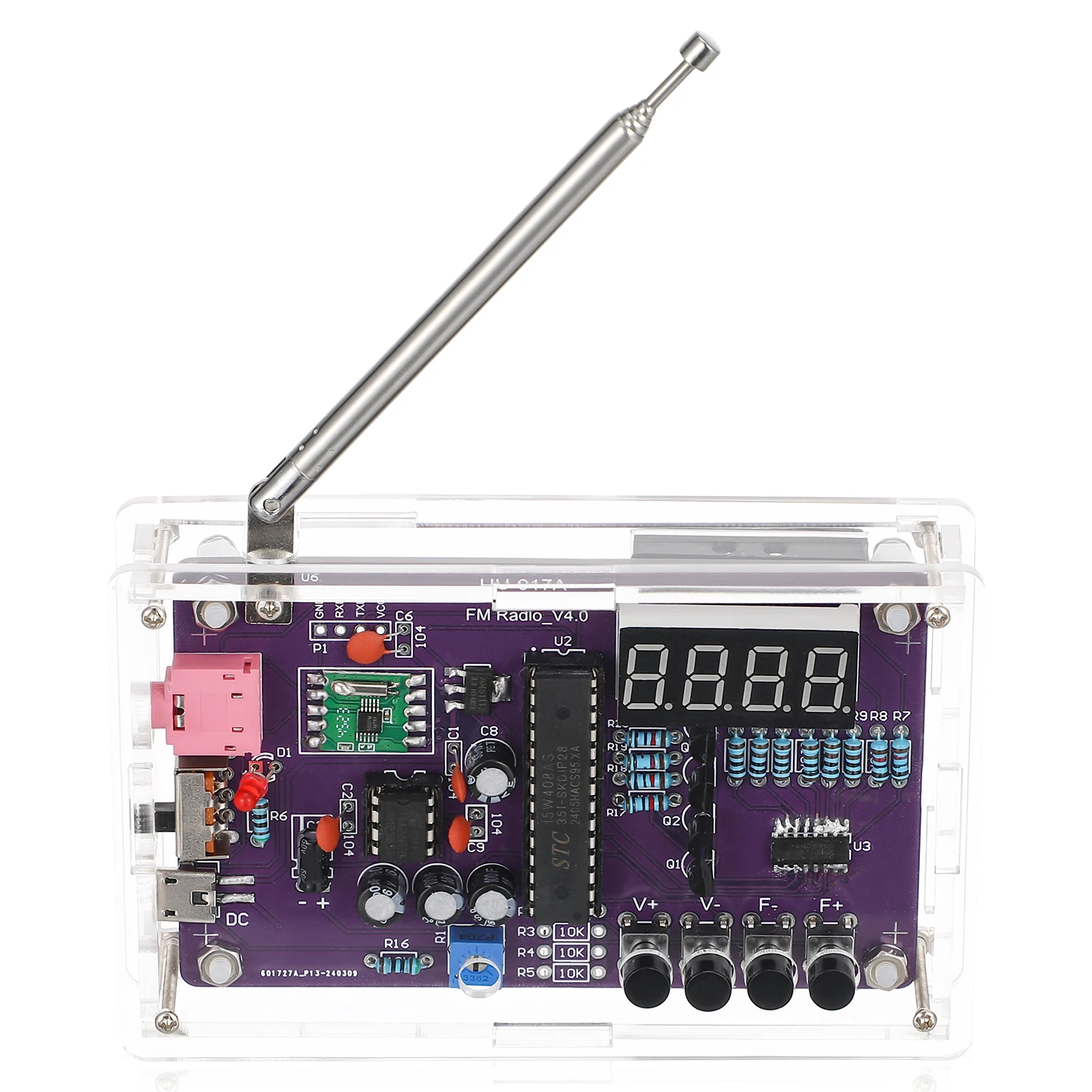 

DIY Radio Kit FM Circuit Board Microcontroller Electronics Projects Soldering Practice Kits Plastic Components