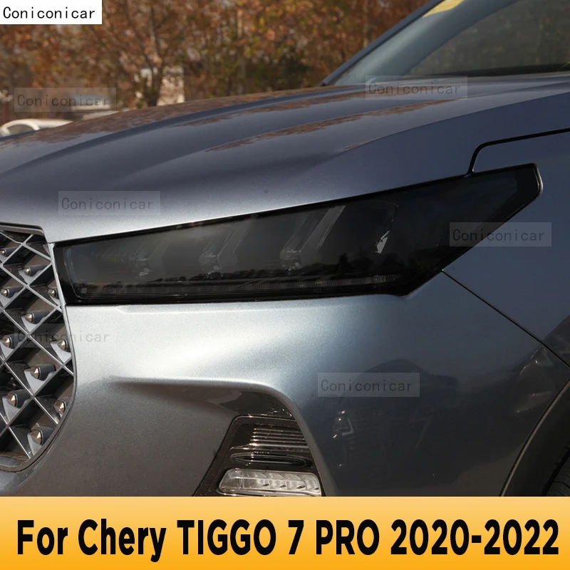 For Chery TIGGO 7 PRO 2020-2022 Car Exterior Headlight Anti-scratch Front Lamp Tint TPU Protective Film Cover Repair Accessories