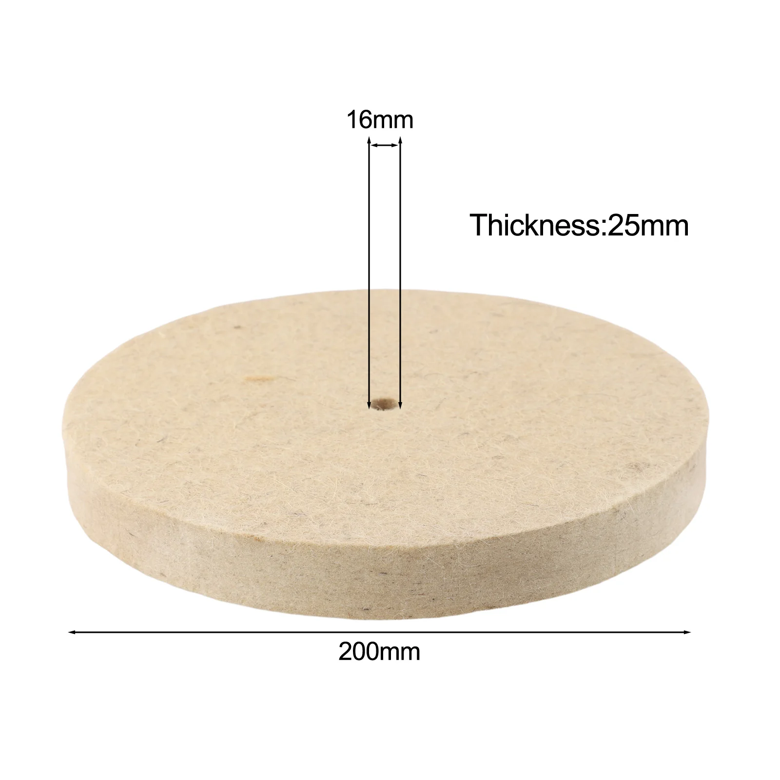 

Металл для дома и сада, 8 дюймов, бежевый полировальный круг, шлифовальный шерстяной фетр, 200x25 мм, вращающийся инструмент, толщина диска, хит продаж
