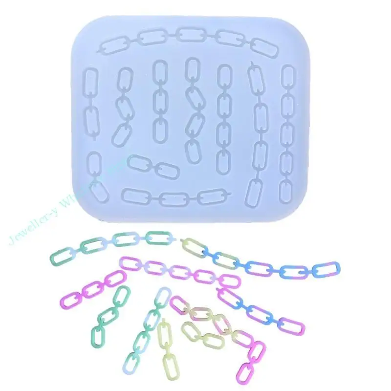 

R7UF Chain Silicone Mold for Epoxy Filling Material Resin Filler Craft Epoxy Casting