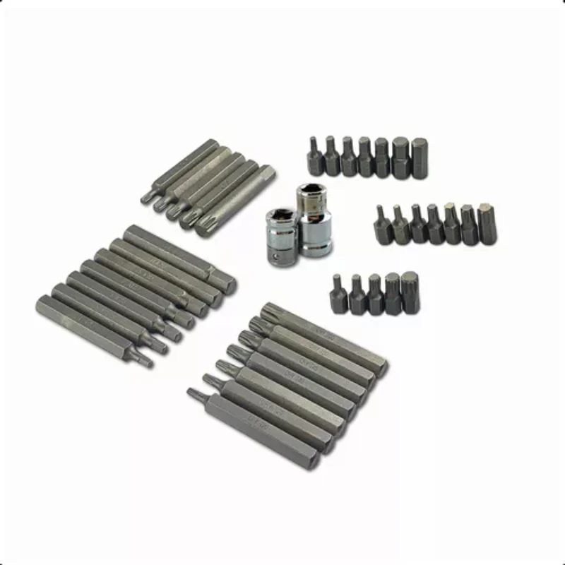 40-Piece CRV Bit Torx Allen Multitoothed Kits Wrench Set