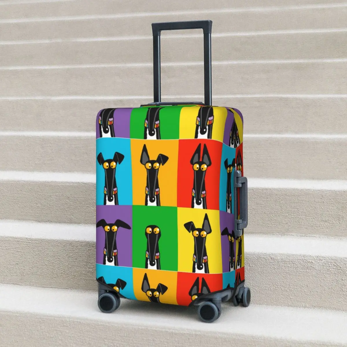 

Забавный борзой узор чехол для чемодана собака животное мультфильм праздник бизнес эластичные принадлежности для багажа протектор