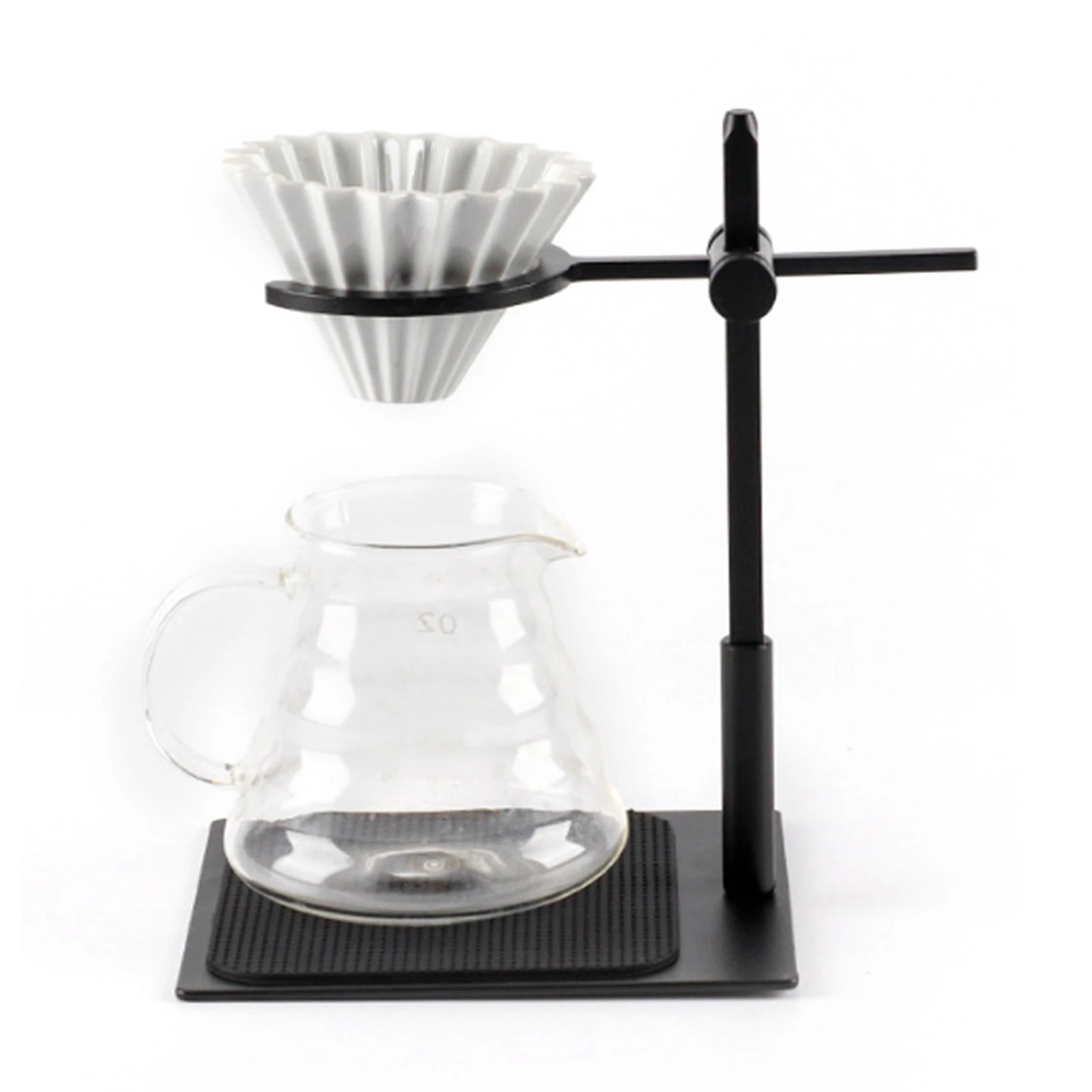 Adjustable Coffee Drip Station Vintage Pour Over Espresso Dripper Stand Removable Rack with Non-Slip Base Holder For Kitchen Bar