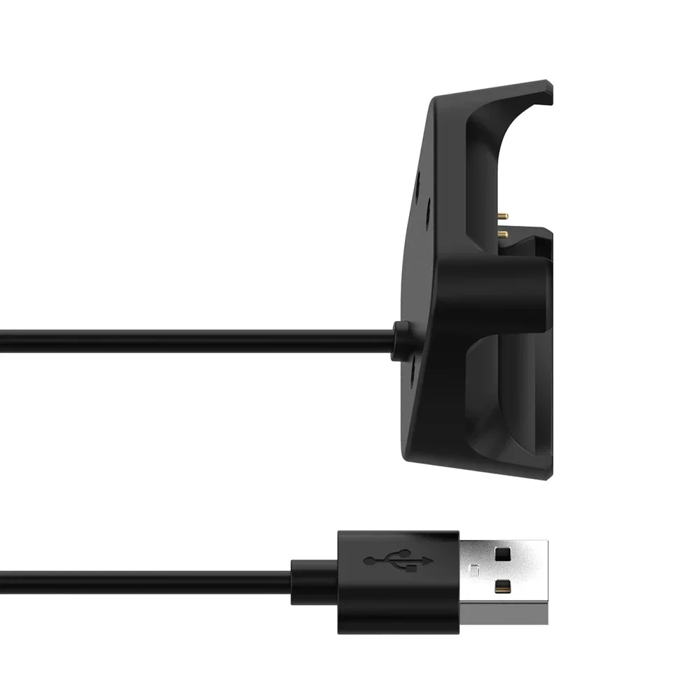 Cabo de carregamento USB para Xiaomi Mi Watch Lite, Redmi Watch Charger, Cradle Dock, Smartwatch Acessórios, Preto, 1m