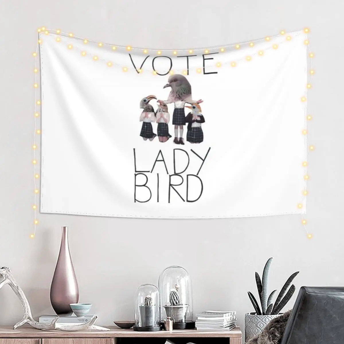 Vote Lady Bird Tapestry For Bedroom Bedroom Decorations Room Decorations Aesthetic Tapestry