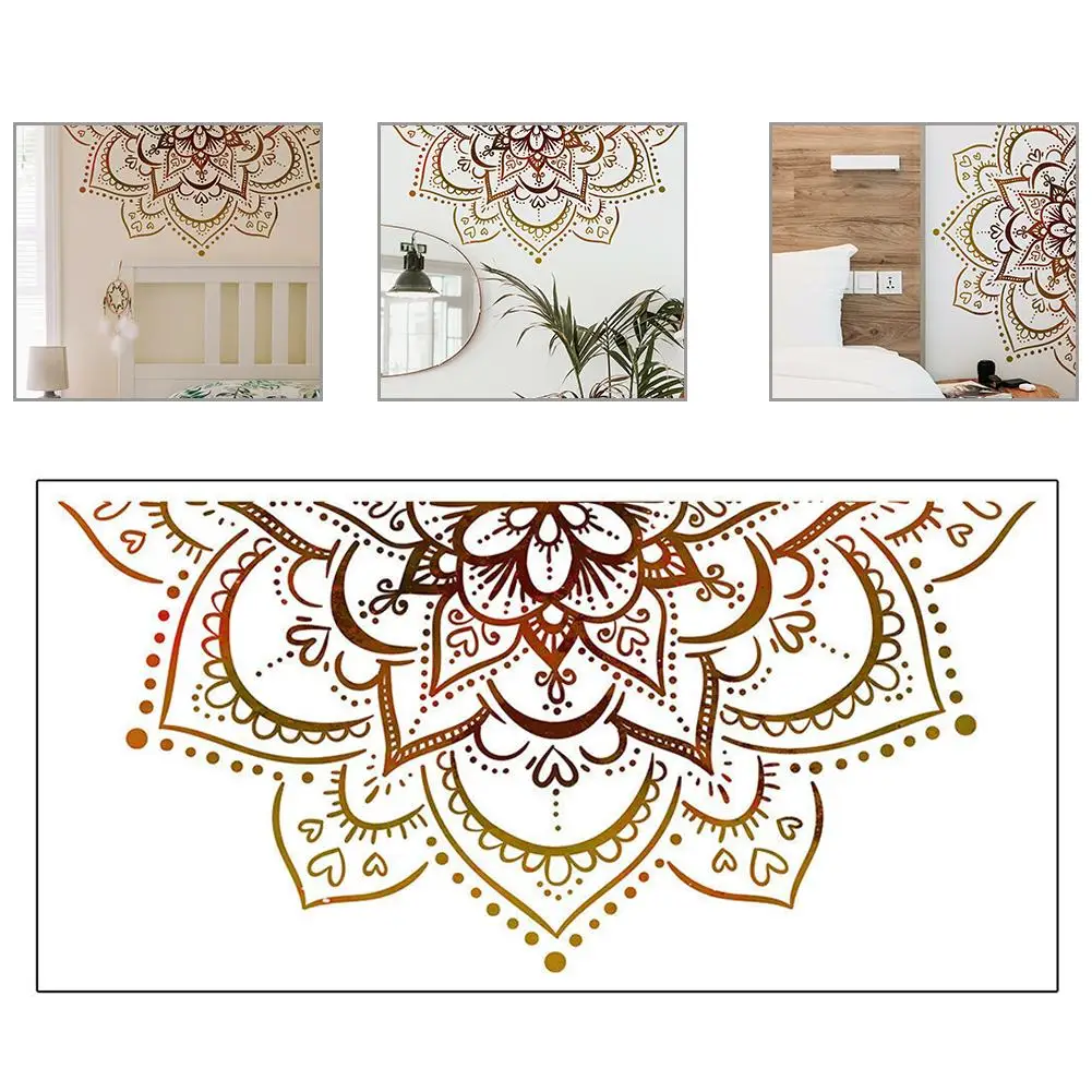 Lotus Flower Wall Sticker Home Room Coffee Shop 1pcs 30x60 Cm Decals Environmental Mandala PVC Stickers Studio