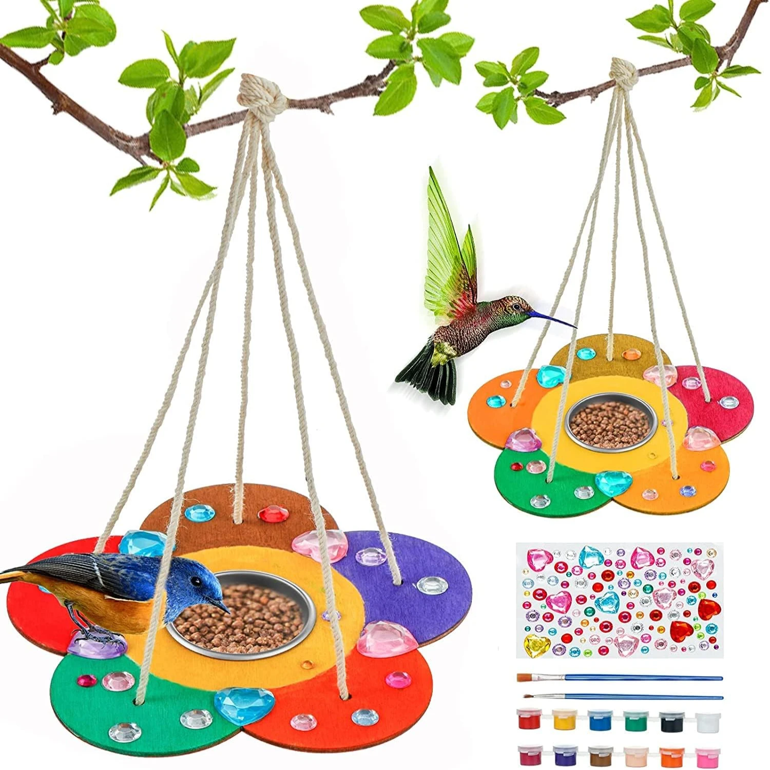 

Colorful DIY Bird Feeder Set for Kids | Educational Paint Kits | 2-Pack for Outdoor Exploration & Learning