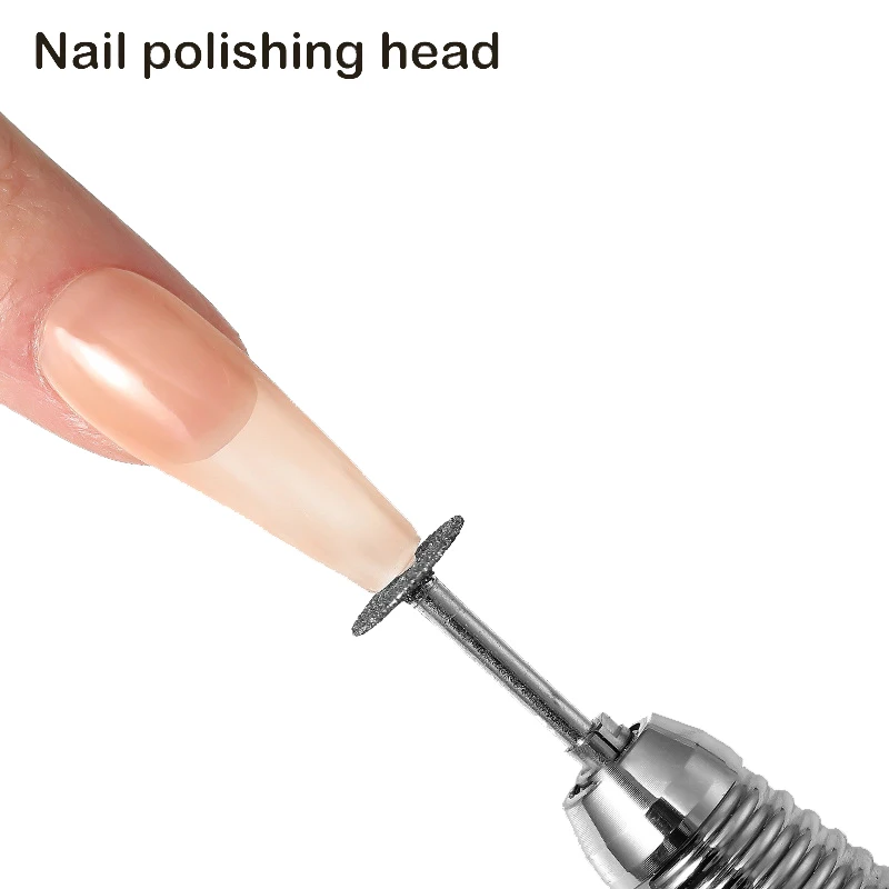 Nail Diamant Metalen Boor Schijf Bit Voor Dode Huid Callus Elektrische Voet Vijl Callus Remover Schacht Voor Nail Salon Slijpkop