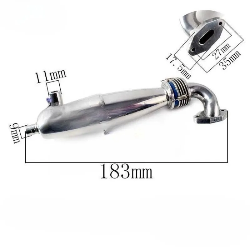 1 Set Dikker Uitlaatpijp HSP 94122/94166/94106/BQ001 Baja Motor Onderdelen Upgrade Voor 1/10 Schaalmodellen Nitro RC Auto