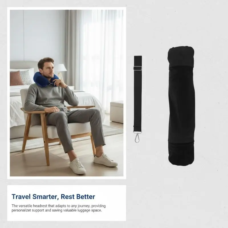 Fillable Travel Neck Pillow, Can Hold Clothes, Pillowcase Storage, Fabric, Portable Travel Bag Pillow