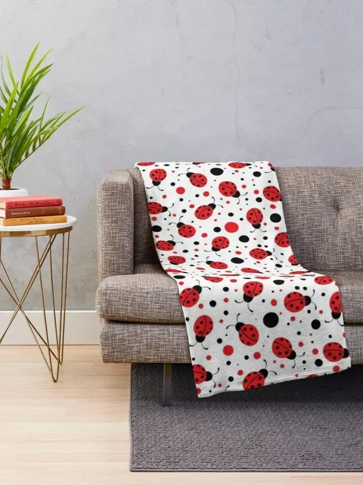 Ladybugs Everywhere Throw Blanket For Decorative Sofa heavy to sleep Soft Single Blankets