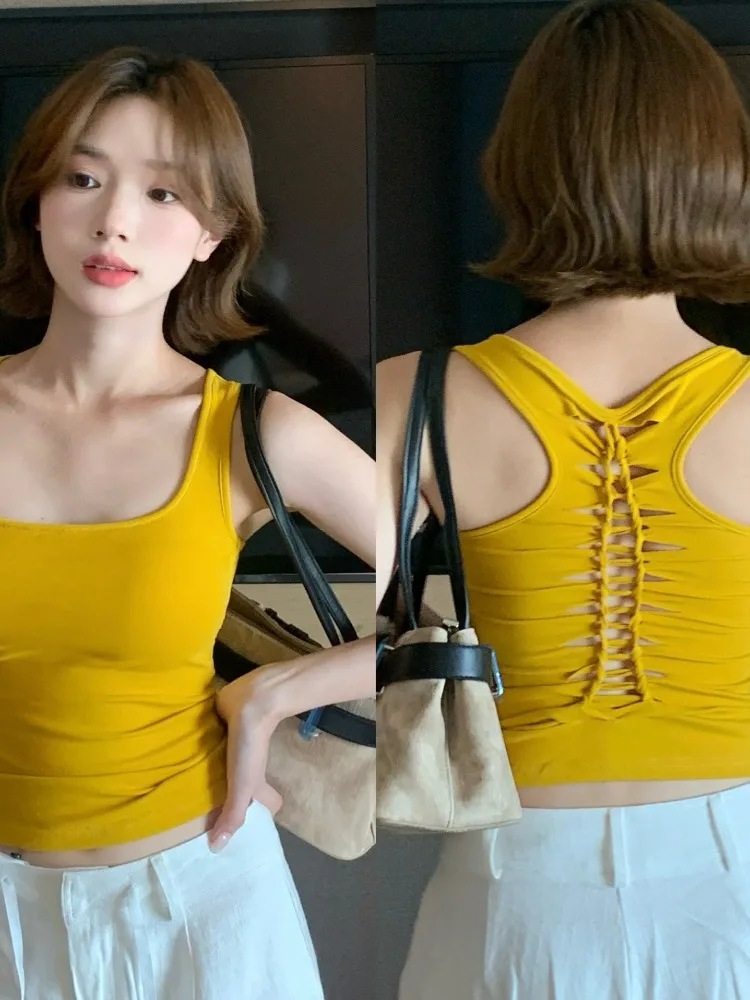 

Pure Desire Halter Neck Bodysuit for Women, High Neck Sleeveless Top with Built in Bra, Summer Bodycon Outerwear Sexy Backless