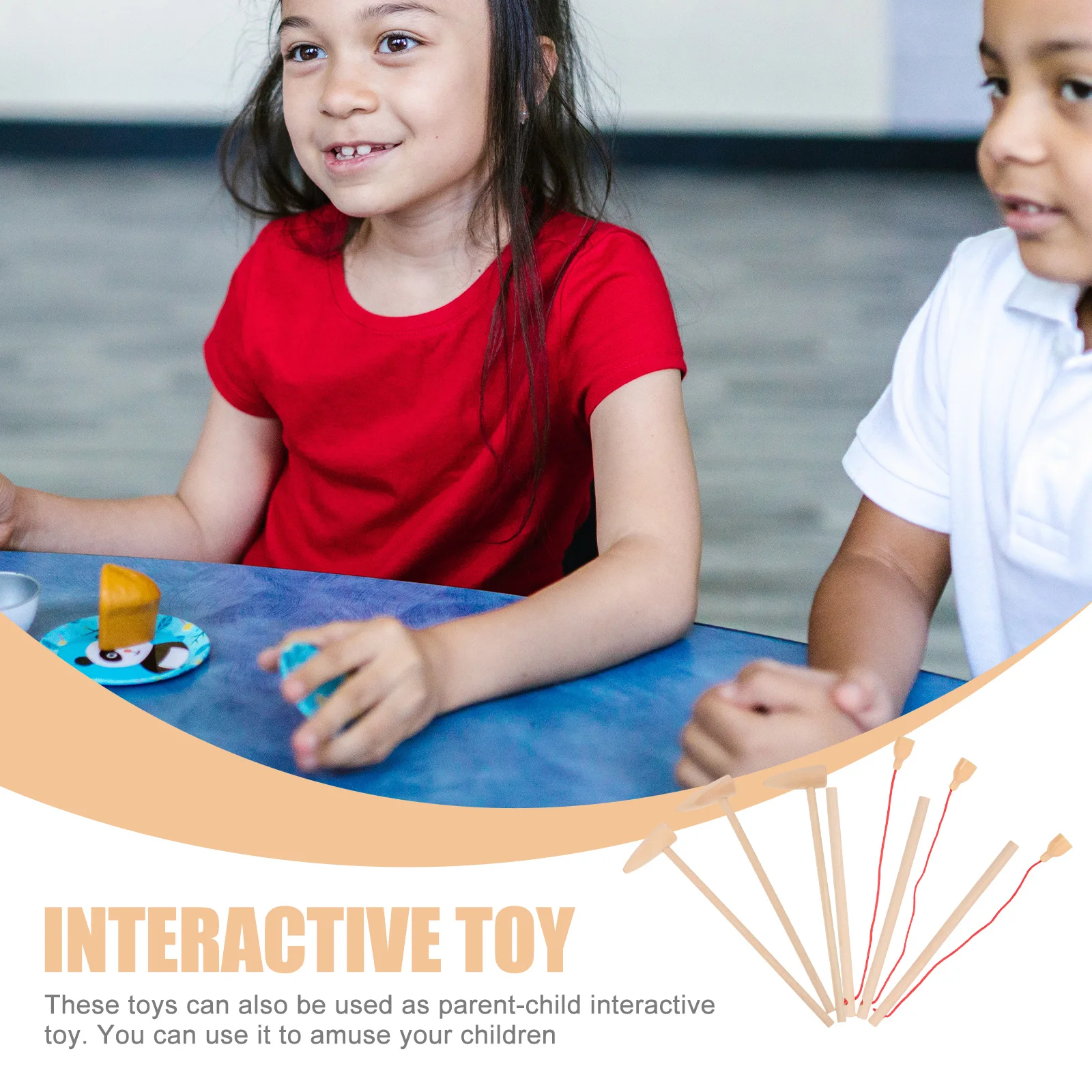 1 مجموعة مطرقة خشبية لعبة تعليمية آمنة سطح أملس التنسيق بين اليد والعين تطوير تدريب العضلات