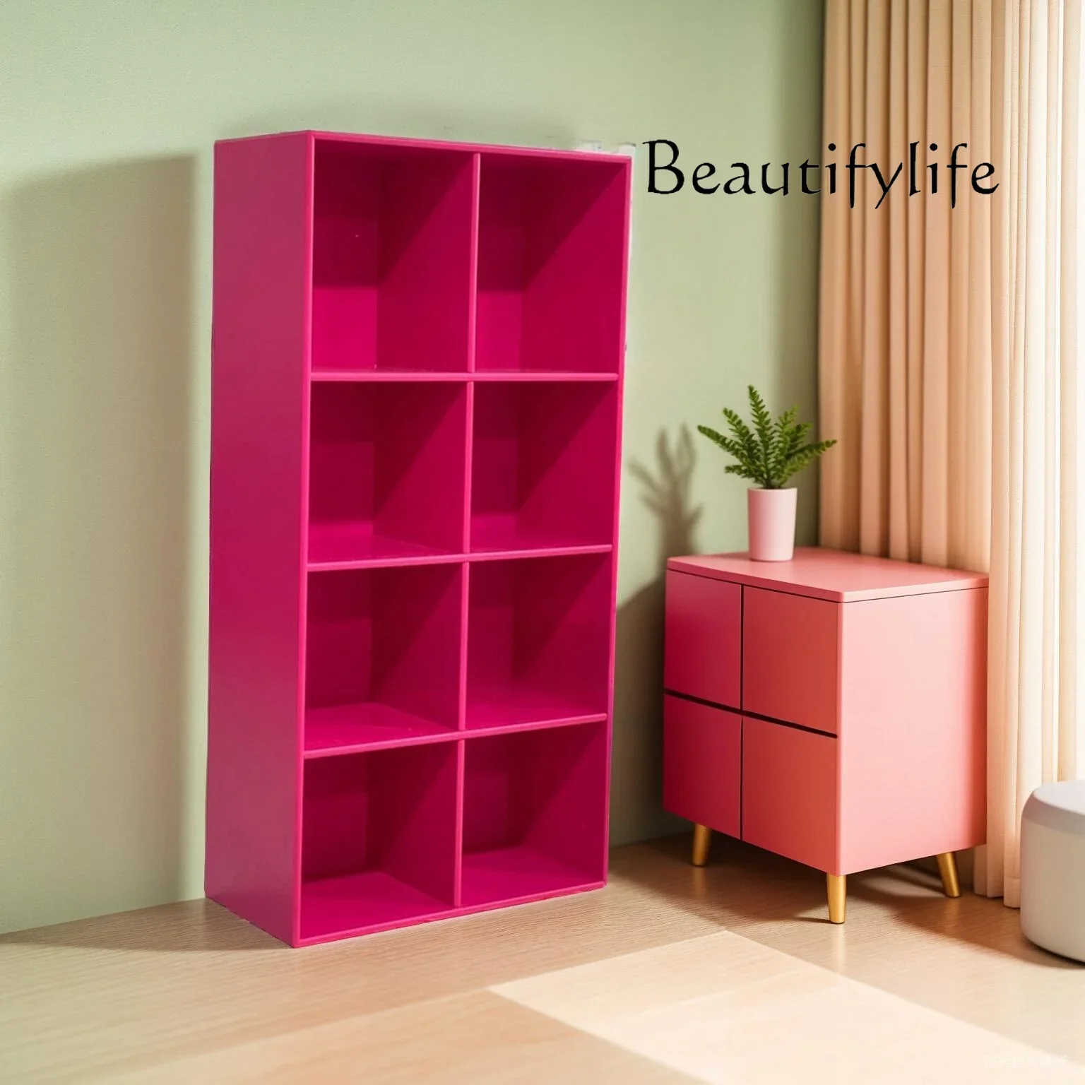 

O Bookshelf Shelf Modern Simple Wine Cabinet Storage Cabinet Living Room Home Bookcase Furniture