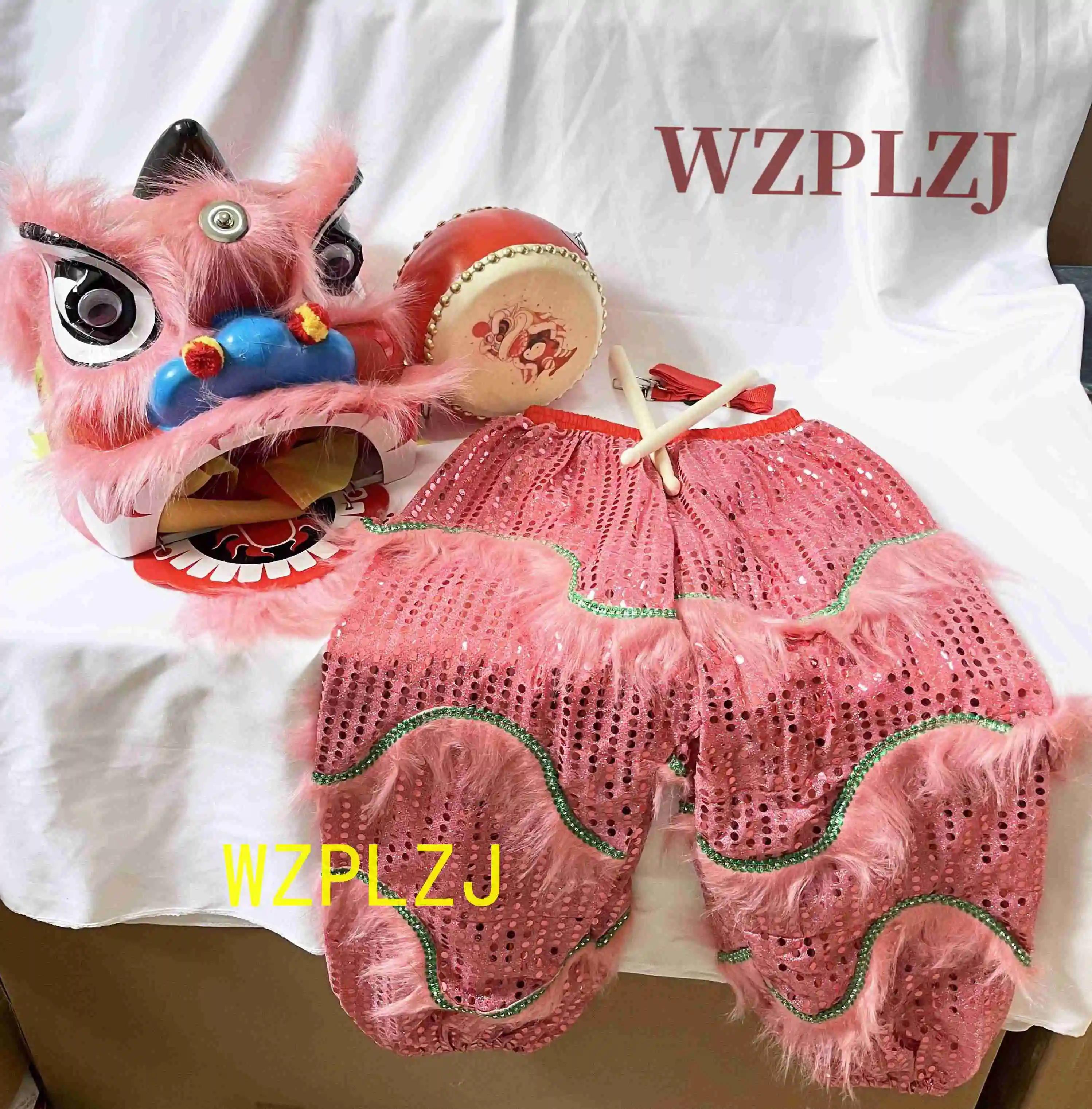 

Carnival Party 12 Inch Lion Dance Costume Drum pants Toy 3-5 Age Kid Boy Girl Child Performance Sport Carnival Stage Festival