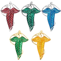 Lord of the Rings Elven Pins Brooch Vintage Green Leaf Badge Brooches Hats Clothes Backpack Decoration Jewelry Accessories Gift