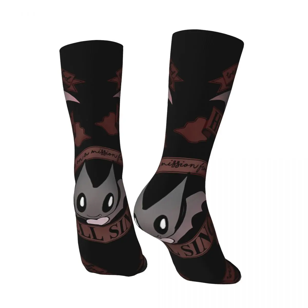 Groovy Men's Socks Vintage Harajuku Hellsing Street Style Novelty Pattern Crew Sock