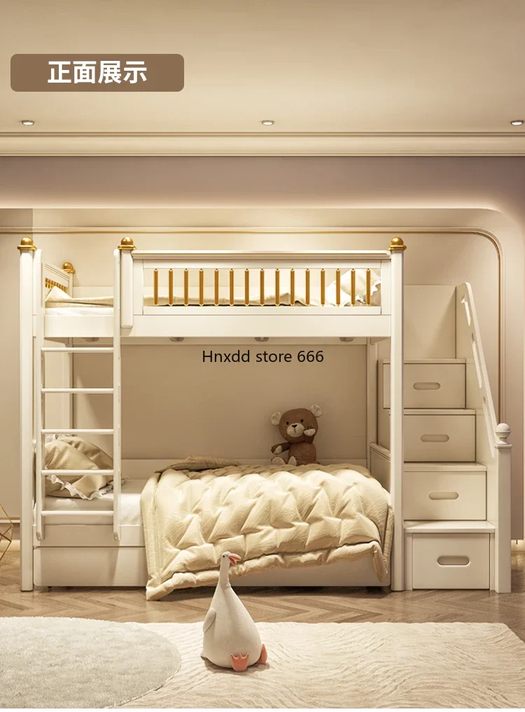 Light luxury children's high and low bed boys modern simple mother and child bed